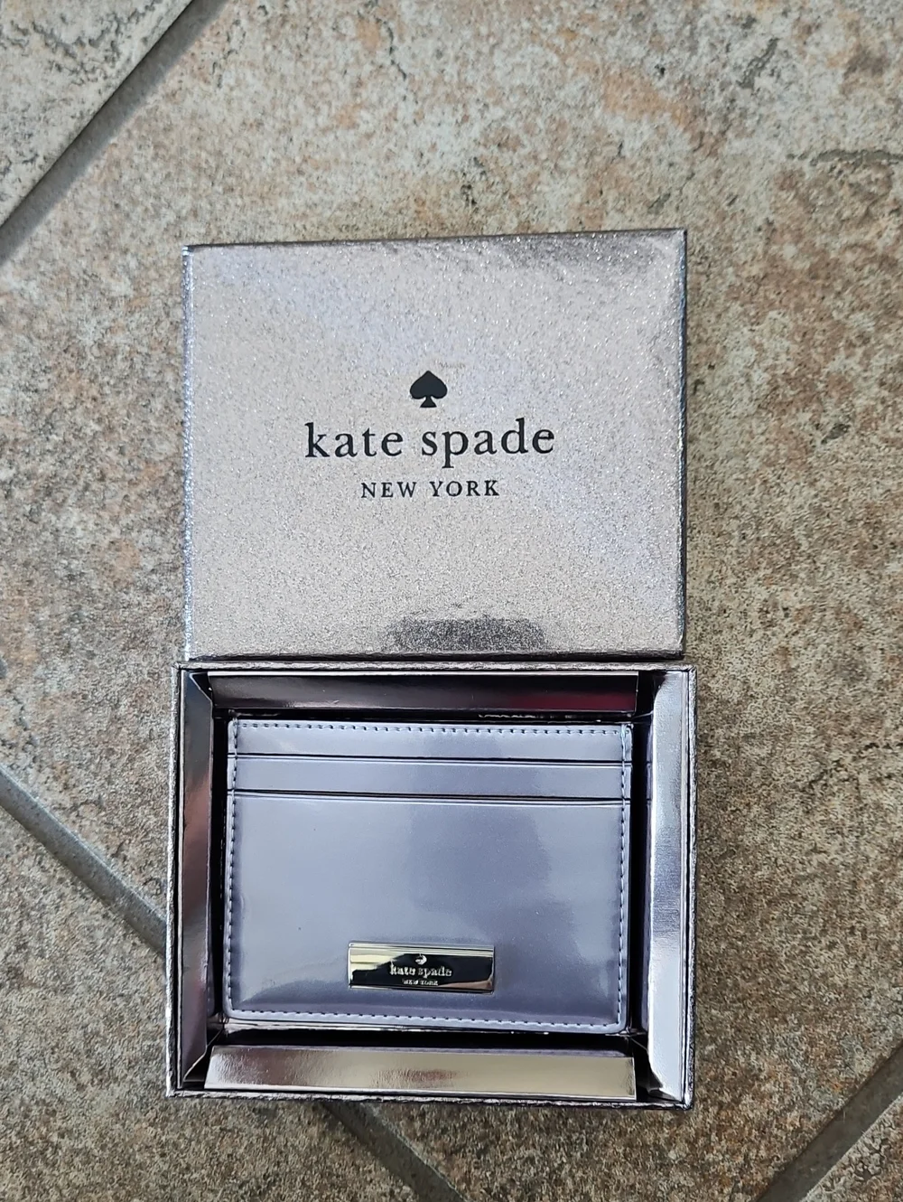Kate Spade Metallic lilac card case